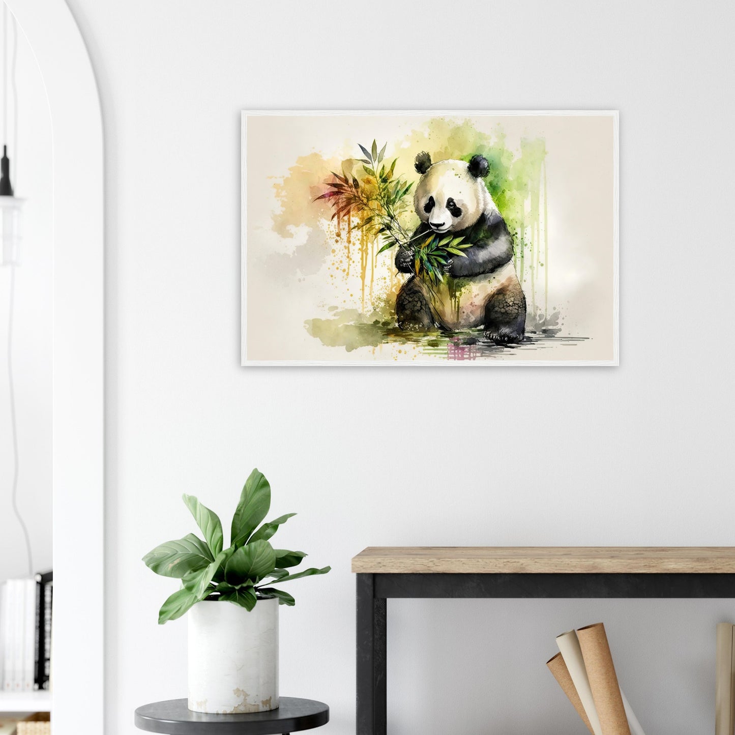 Panda Paradies, Poster mit Holzrahmen - Stiersbeste