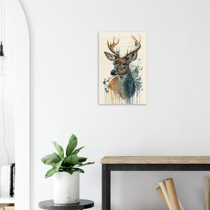 Lebendige Wildvisionen, Holzdruck - Stiersbeste