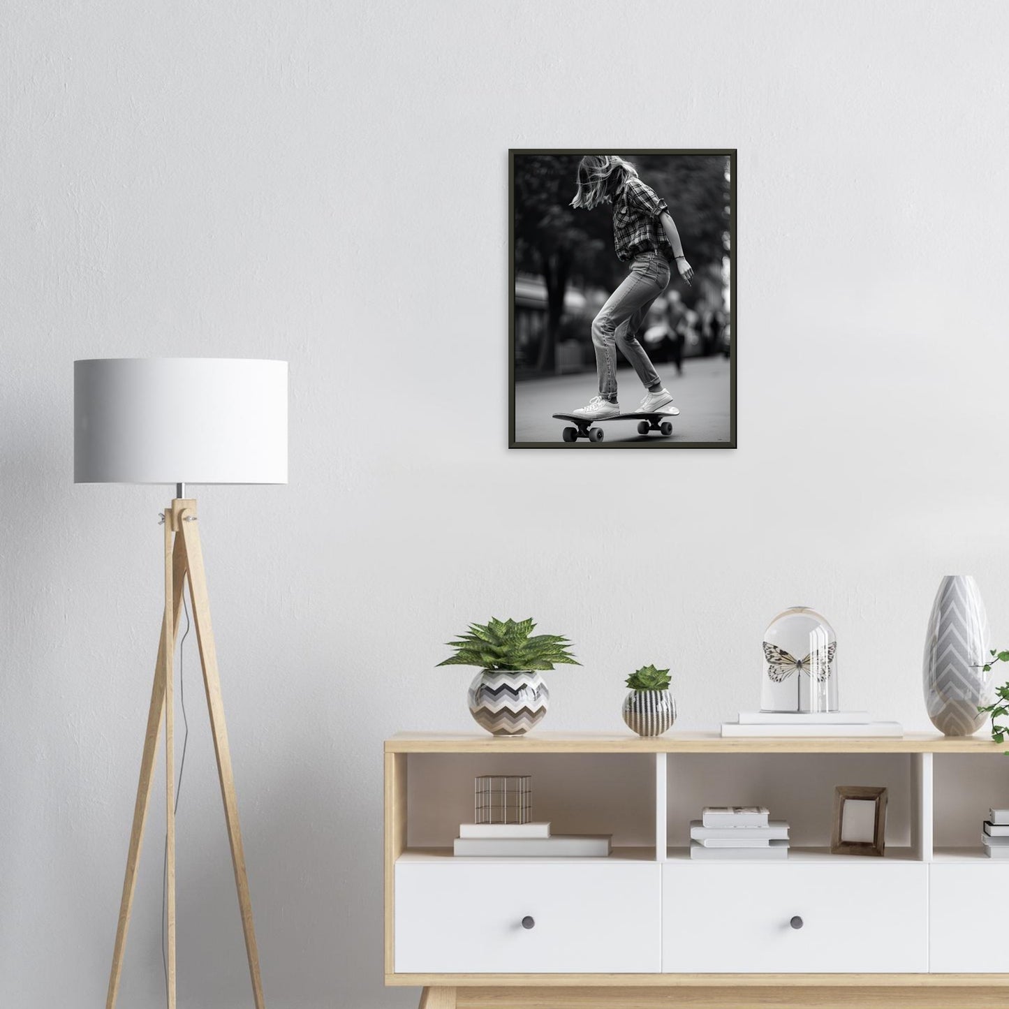 Skater Girl, Poster mit Alurahmen - Stiersbeste