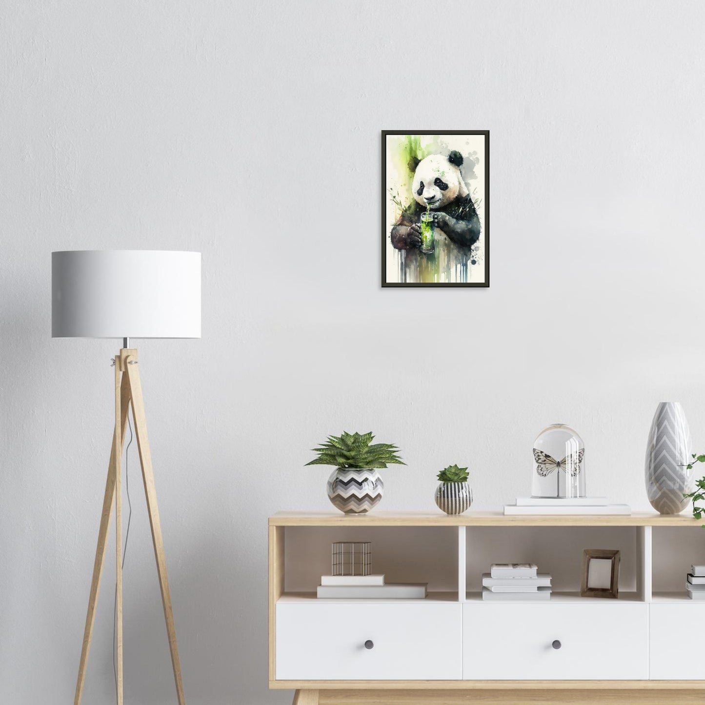 Panda Shake, Poster mit Alurahmen - Stiersbeste