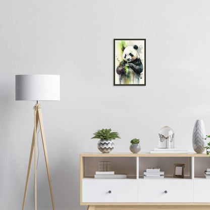 Panda Shake, Poster mit Alurahmen - Stiersbeste