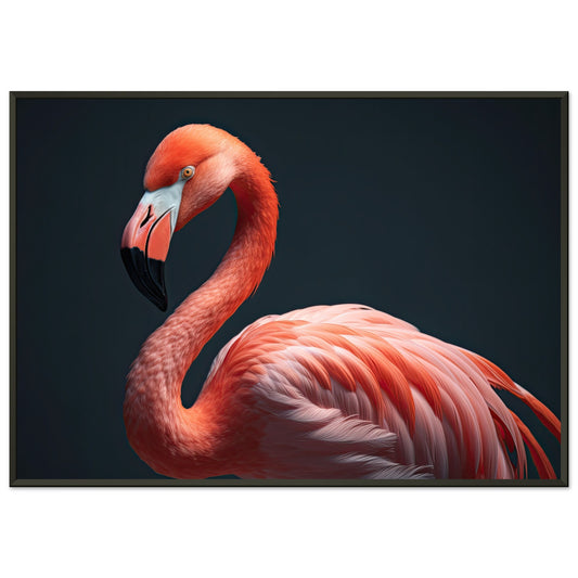 Flamingo in the Studio, Poster mit Alurahmen - Stiersbeste