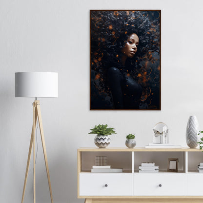 Golden Dark, Poster mit Holzrahmen - Stiers Beste