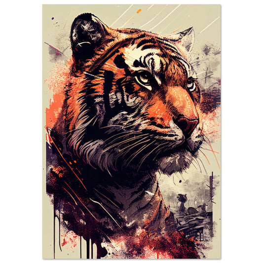Geheimnisse des Tigerblicks, Aluminiumdruck - Stiersbeste