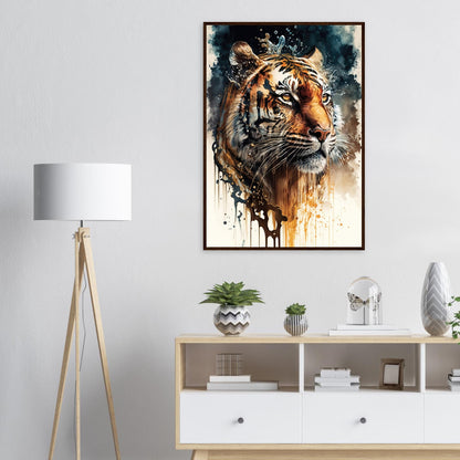 Tigeressenz, Poster mit Holzrahmen - Stiersbeste