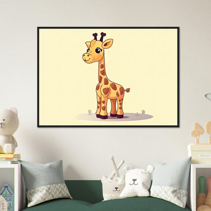 Die Giraffe, Poster mit Holzrahmen - Stiersbeste