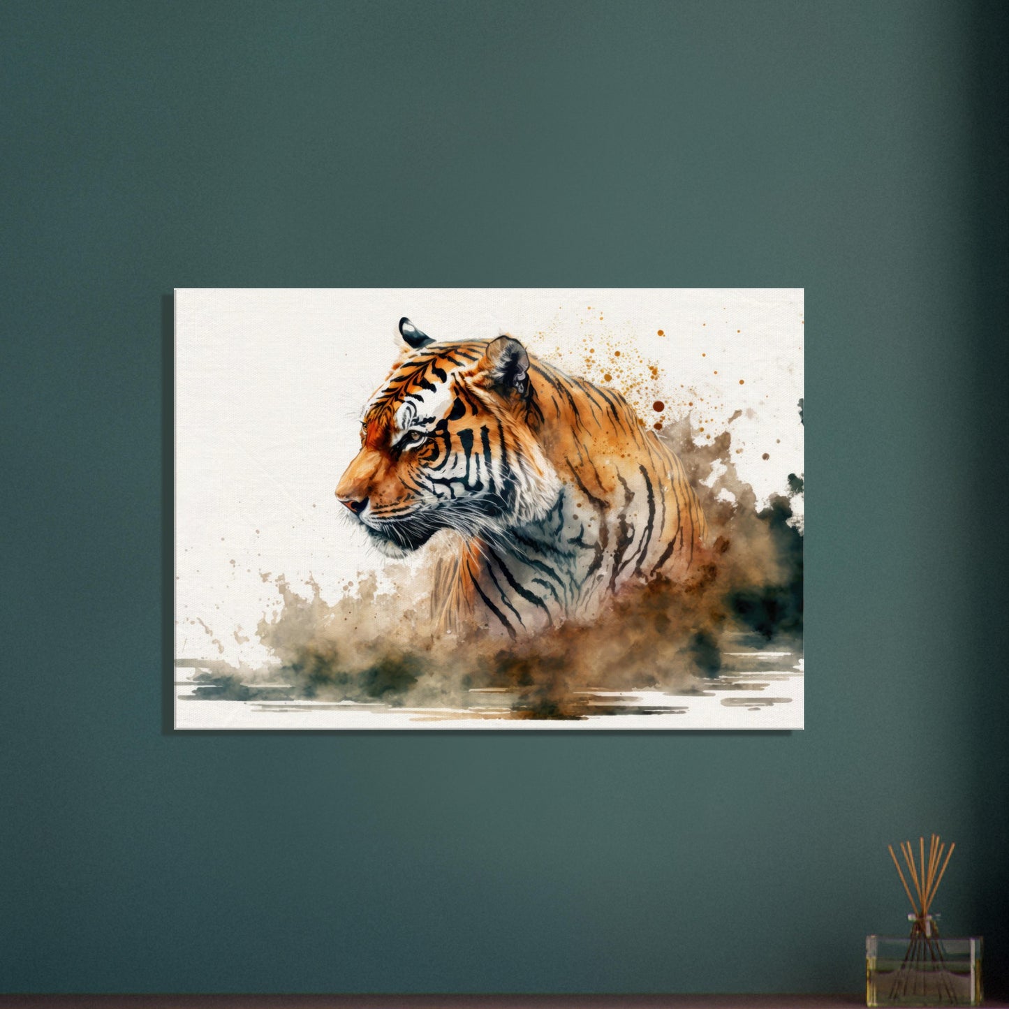 Faszination des Tigers, Leinwanddruck - Stiersbeste