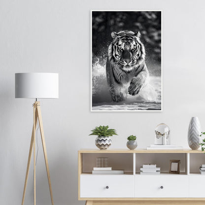 Eisige Wildnis, Poster mit Holzrahmen - Stiersbeste