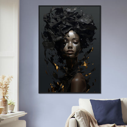 Dark Fragments, Poster mit Holzrahmen - Stiers Beste