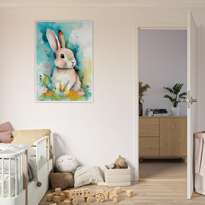 Hoppelino's lustige Streiche, Poster mit Holzrahmen - Stiersbeste