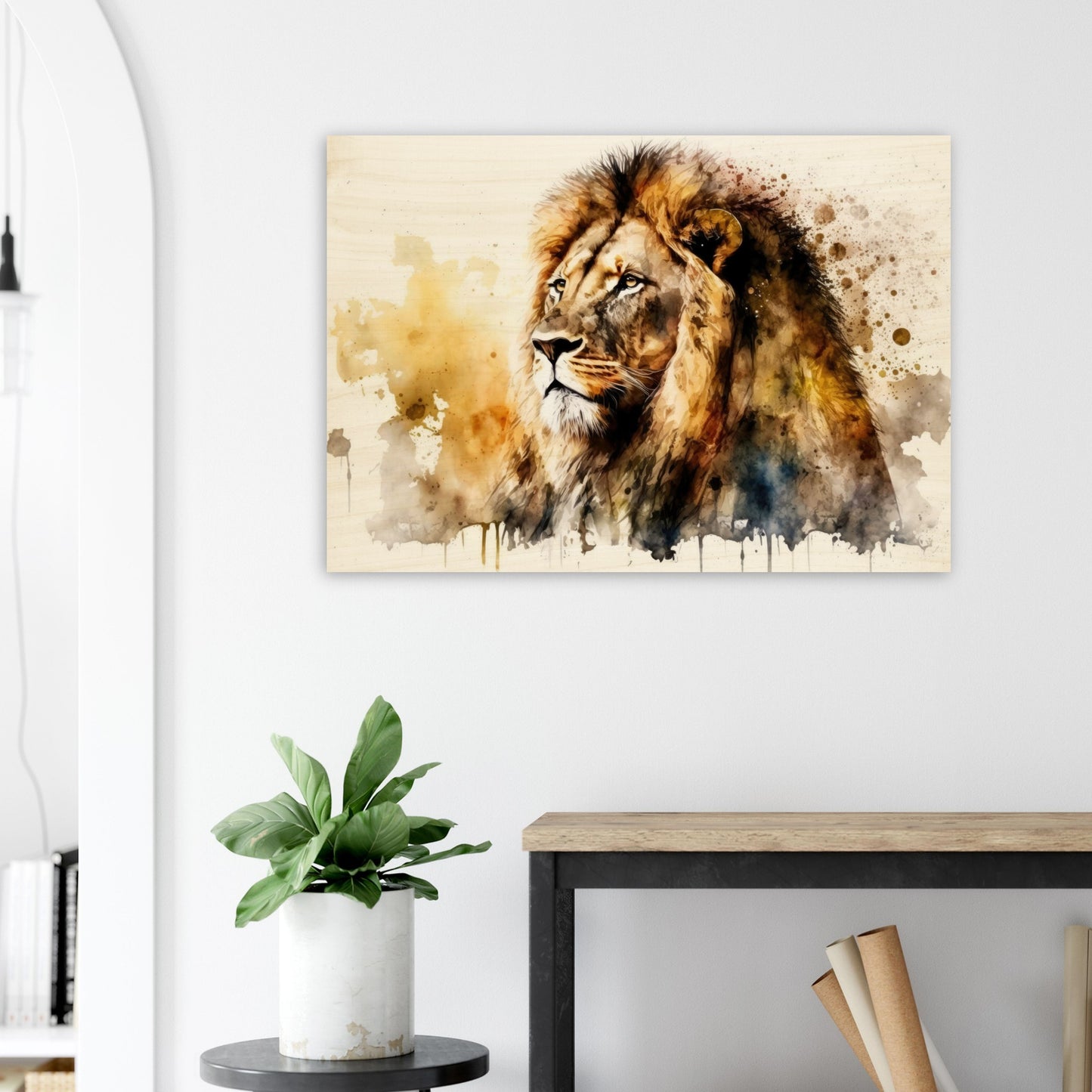 Blick in die Savane, Holzdruck - Stiersbeste