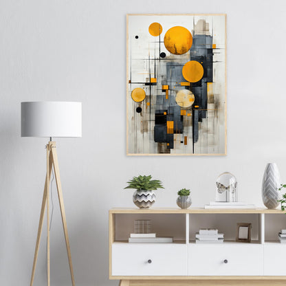 Golden Bubble, Poster mit Holzrahmen - Stiers Beste