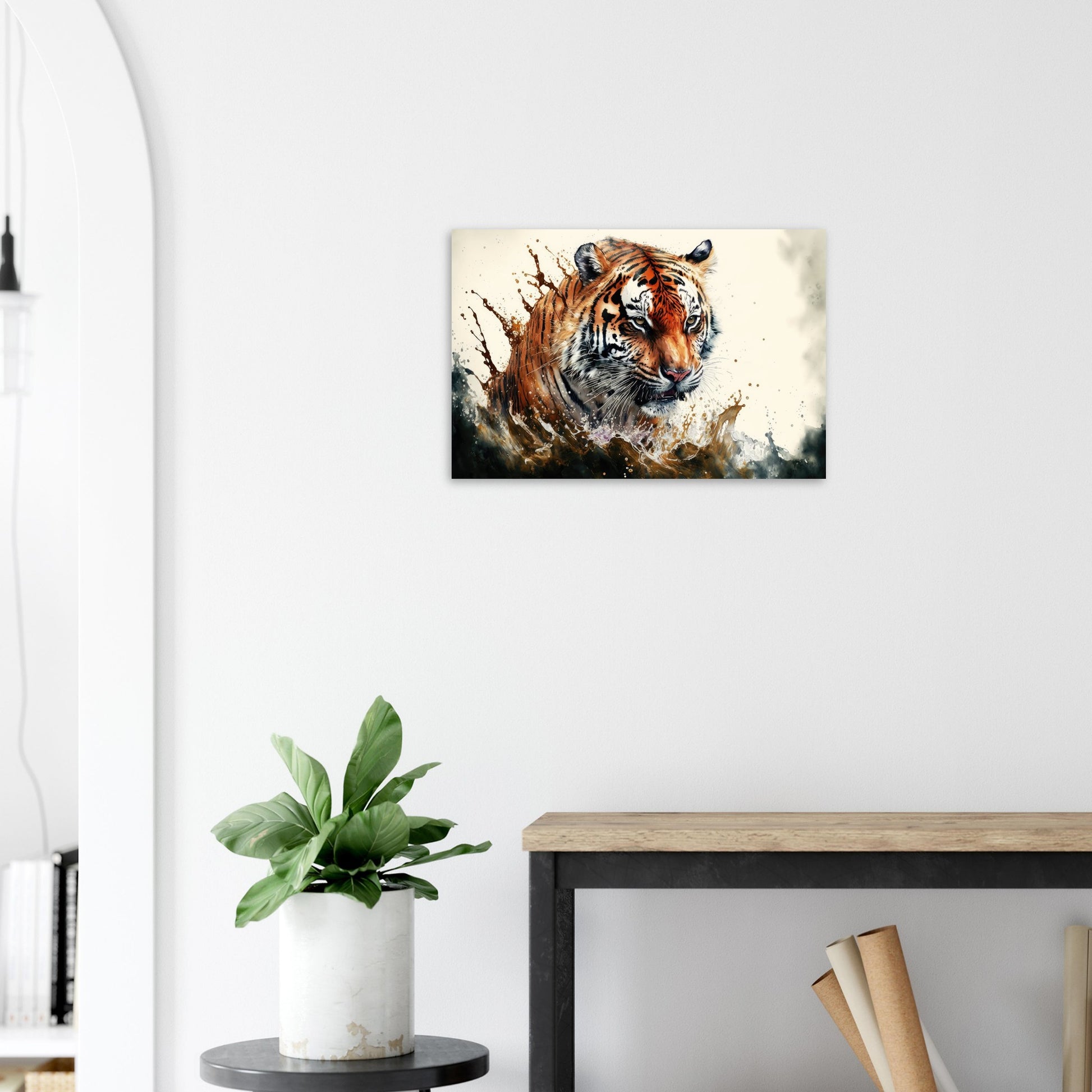 Tiger Splash, Aluminiumdruck - Stiersbeste