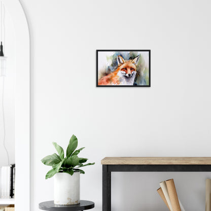 Magie des Fuchsgeistes, Poster mit Holzrahmen - Stiersbeste