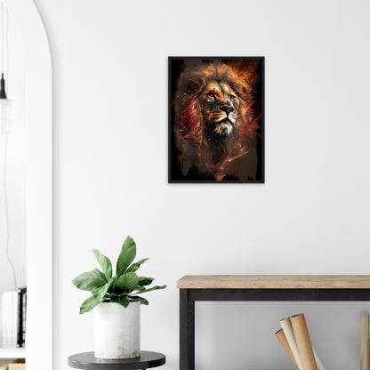 Majestätischer Blick, Poster mit Holzrahmen - Stiersbeste