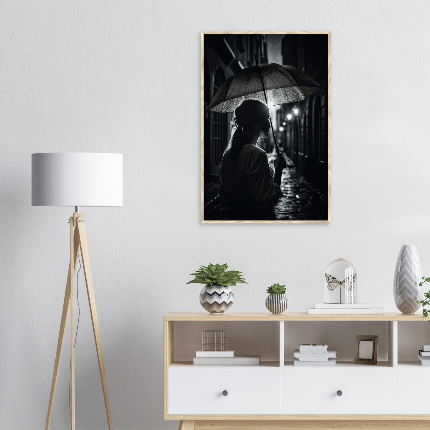 Funkeln der Nacht, Poster mit Holzrahmen - Stiersbeste