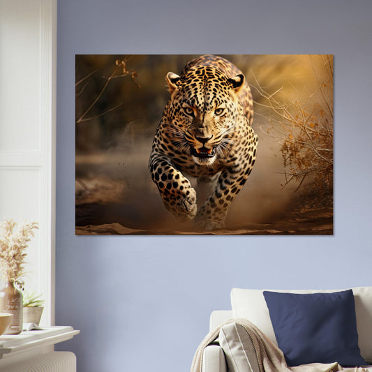 Leoparden Jagd, Holzdruck - Stiers Beste