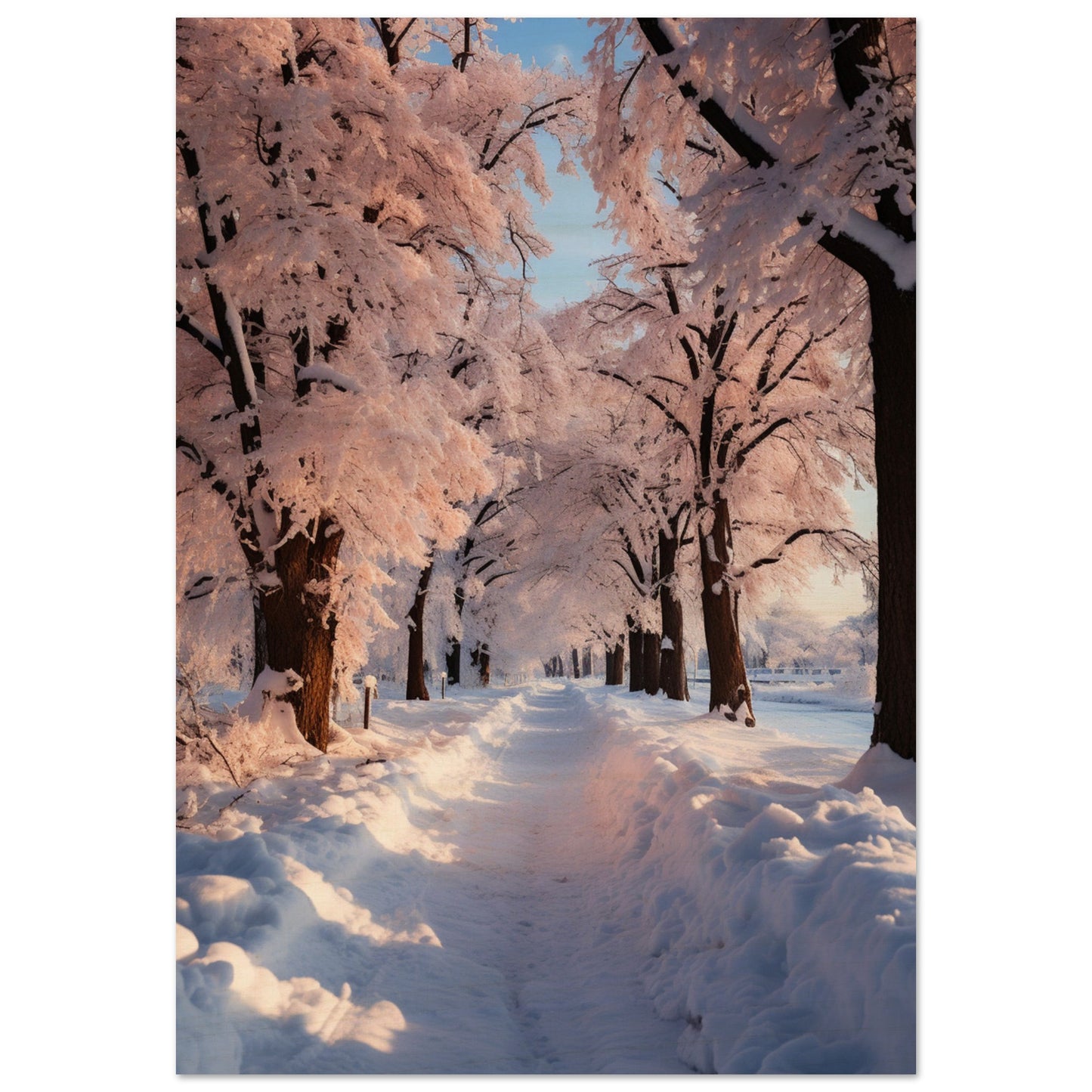 Winterlandschaft, Holzdruck - Stiers Beste