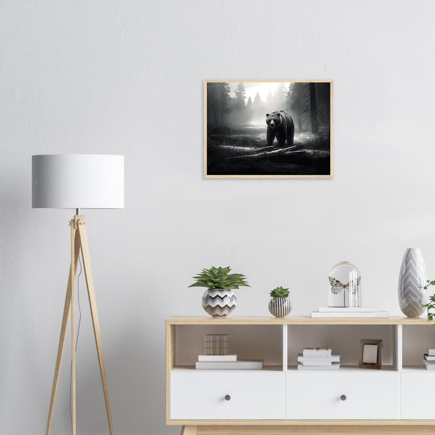 Im Reich der Bären, Poster mit Holzrahmen - Stiersbeste
