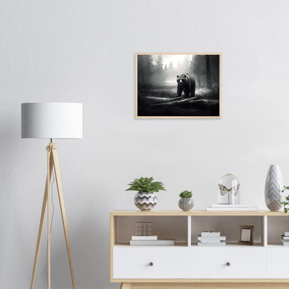 Im Reich der Bären, Poster mit Holzrahmen - Stiersbeste