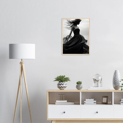 Eleganz im Wind, Poster mit Holzrahmen - Stiers Beste