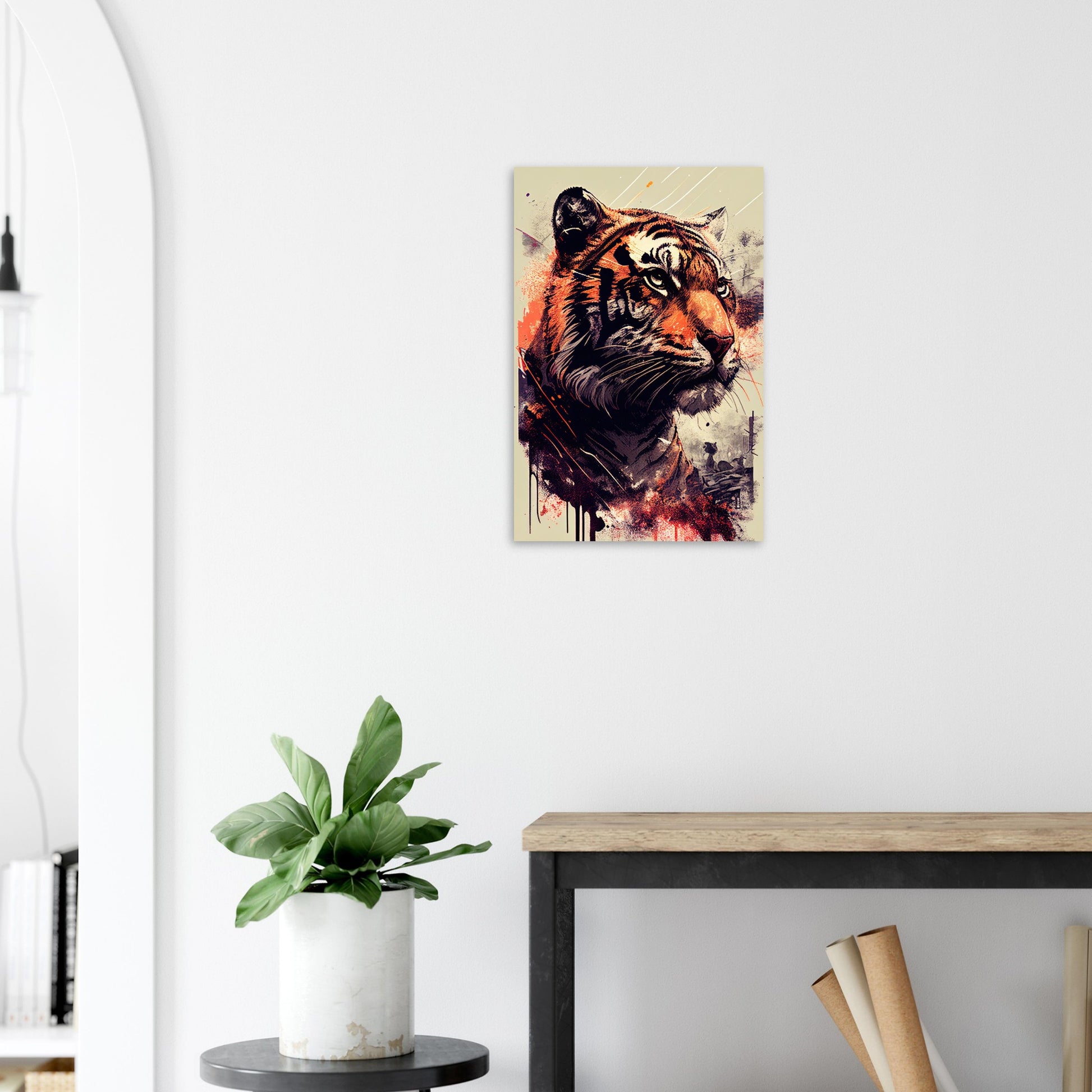 Geheimnisse des Tigerblicks, Aluminiumdruck - Stiersbeste