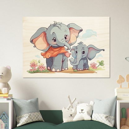 Elephant Cutie, Holzdruck - Stiersbeste