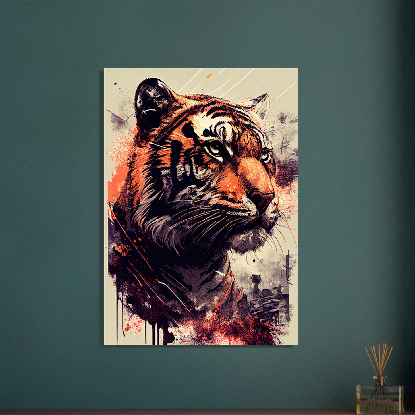 Geheimnisse des Tigerblicks, Aluminiumdruck - Stiersbeste