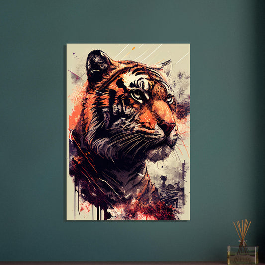 Geheimnisse des Tigerblicks, Aluminiumdruck - Stiersbeste