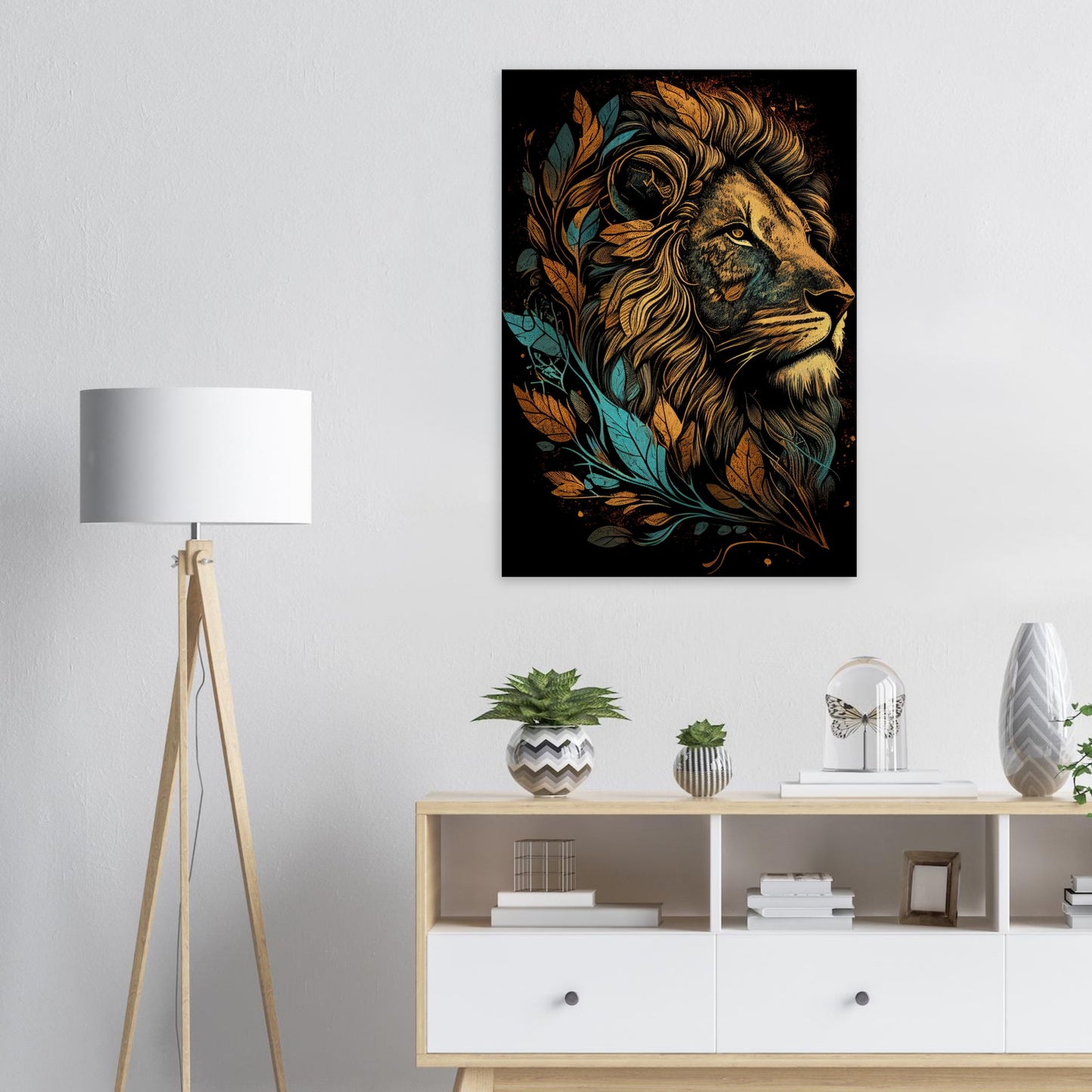 Leaf Lion, Leinwanddruck - Stiersbeste
