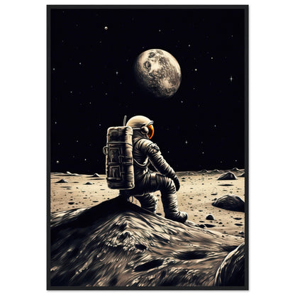 Moon Sit In, Poster mit Holzrahmen - Stiers Beste