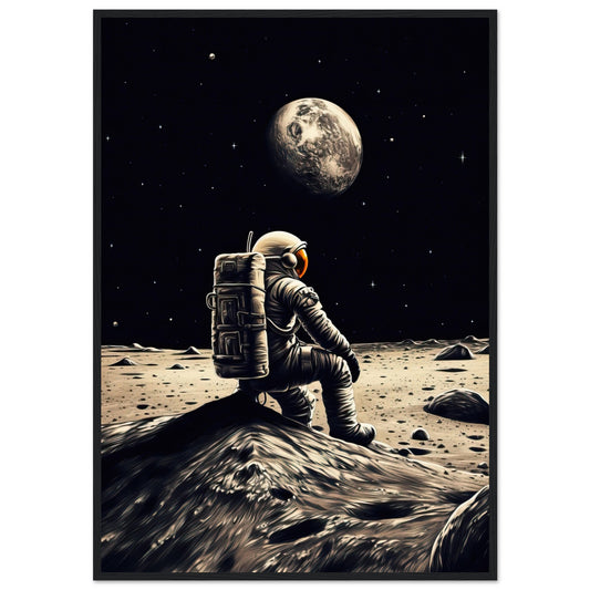 Moon Sit In, Poster mit Holzrahmen - Stiers Beste