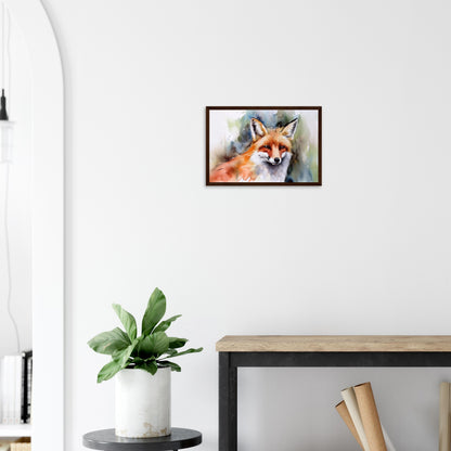 Magie des Fuchsgeistes, Poster mit Holzrahmen - Stiersbeste