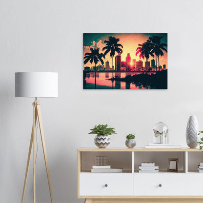 Miami Sunset, Leinwanddruck - Stiersbeste