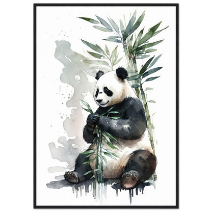 Happy Eating, Poster mit Holzrahmen - Stiersbeste