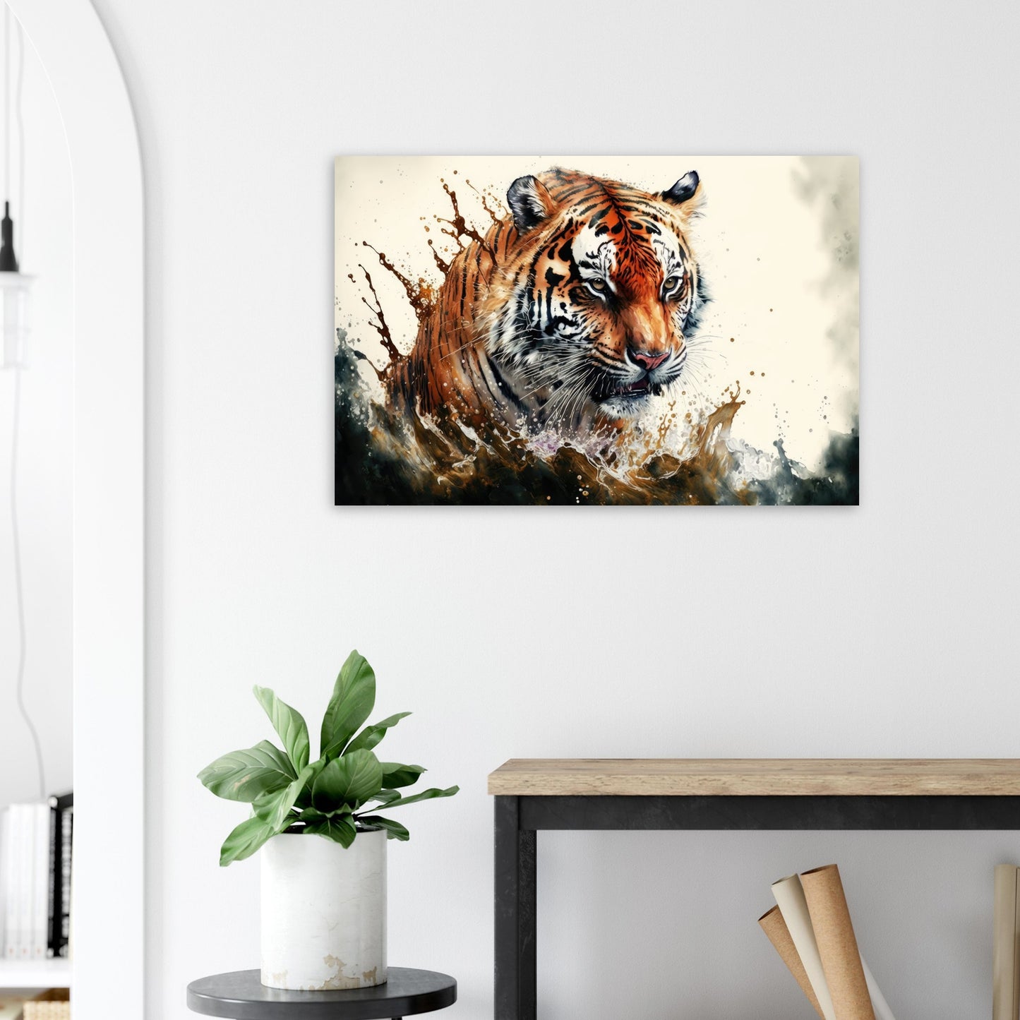 Tiger Splash, Aluminiumdruck - Stiersbeste