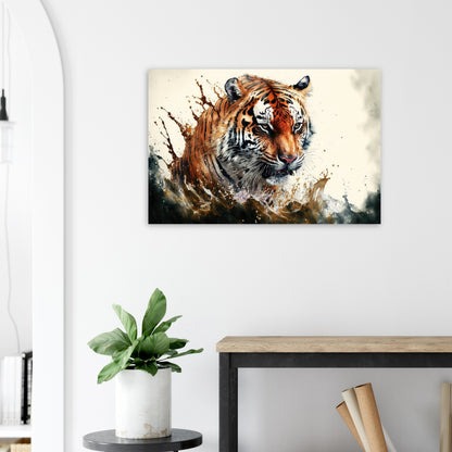 Tiger Splash, Aluminiumdruck - Stiersbeste