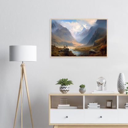 Mongolische Abenteuer, Poster mit Holzrahmen - Stiersbeste