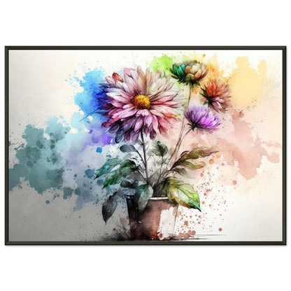 Fließende Blumenmelodie, Poster mit Alurahmen - Stiersbeste
