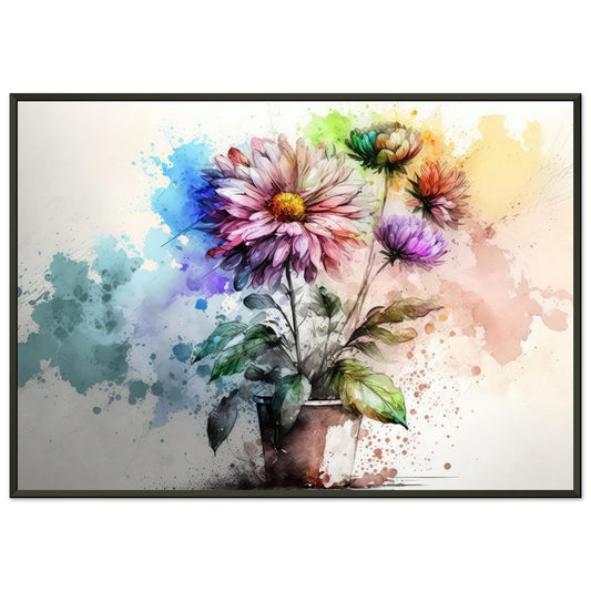 Fließende Blumenmelodie, Poster mit Alurahmen - Stiersbeste