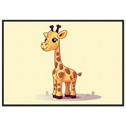 Die Giraffe, Poster mit Holzrahmen - Stiersbeste