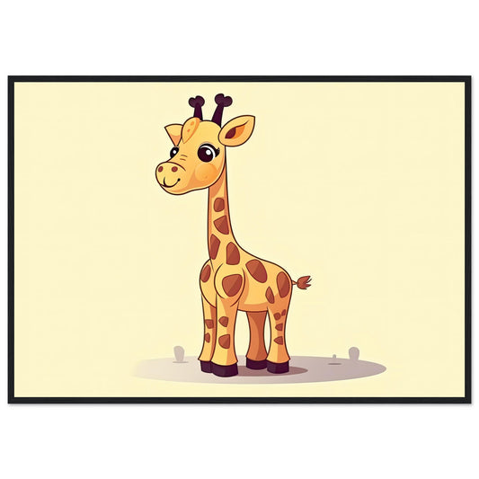 Die Giraffe, Poster mit Holzrahmen - Stiersbeste