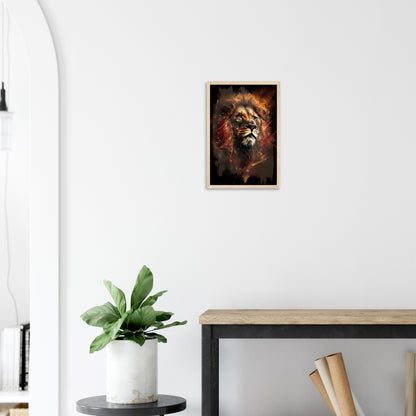 Majestätischer Blick, Poster mit Holzrahmen - Stiersbeste