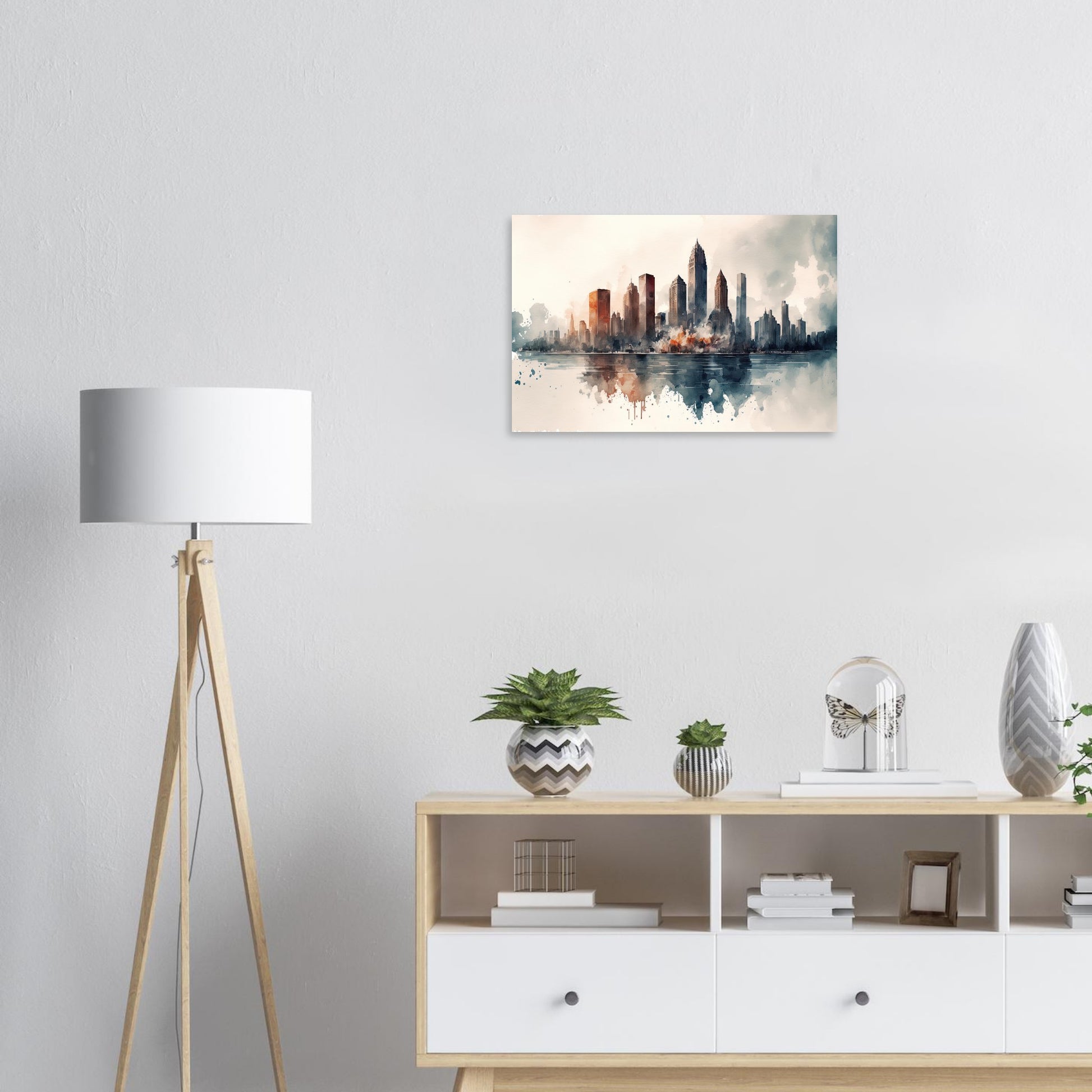 Cloudy Skyline, Aluminiumdruck - Stiersbeste