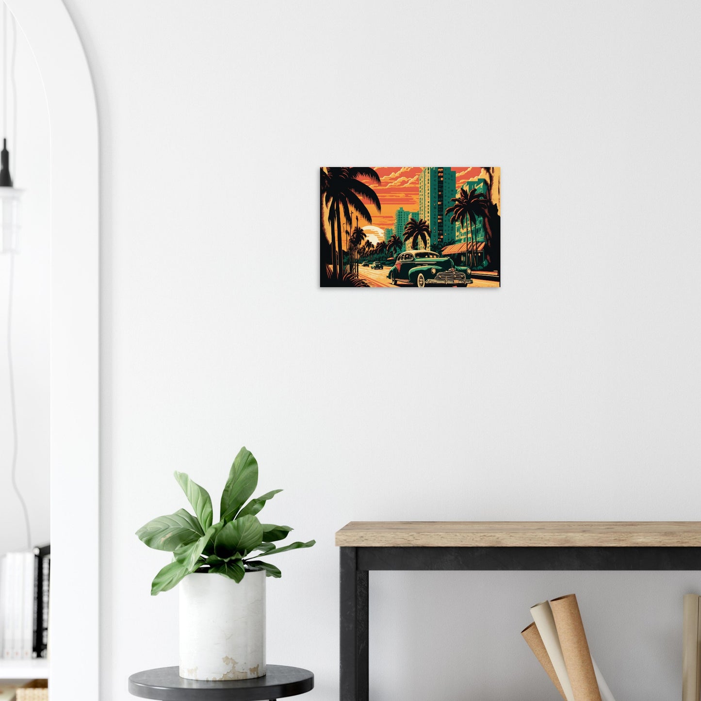 Retro Miami, Holzdruck - Stiersbeste