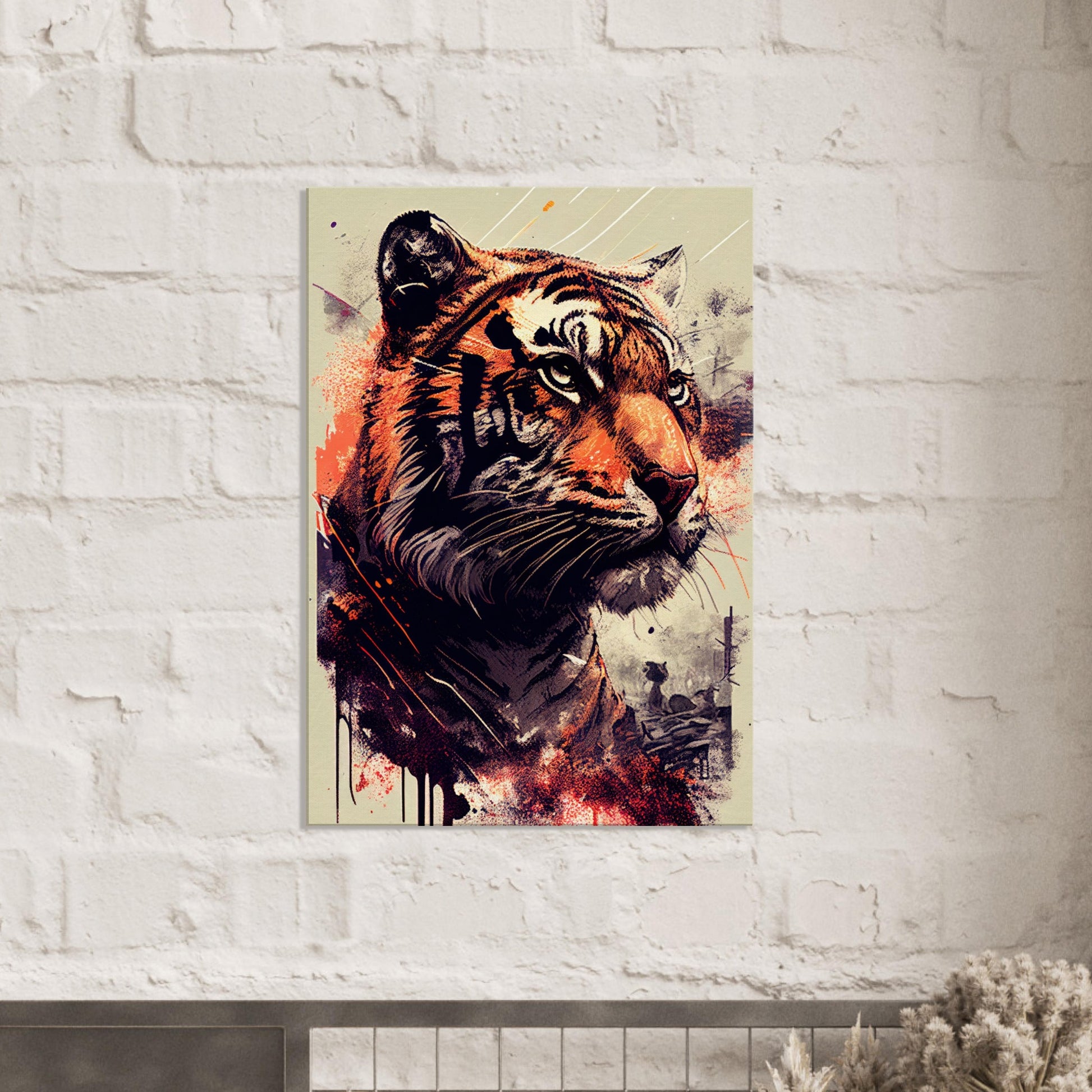 Geheimnisse des Tigerblicks, Leinwanddruck - Stiersbeste