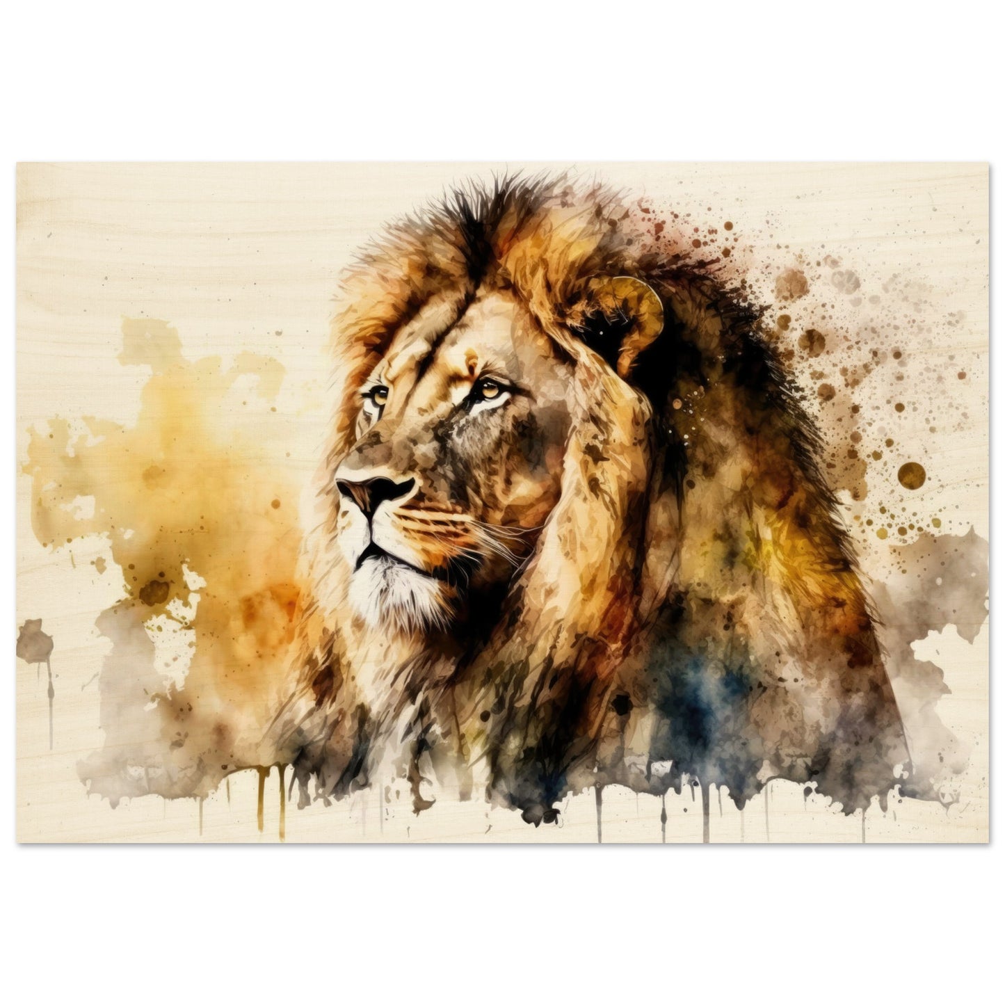 Blick in die Savane, Holzdruck - Stiersbeste
