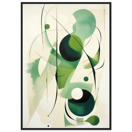 Green Bubble, Poster mit Holzrahmen - Stiers Beste