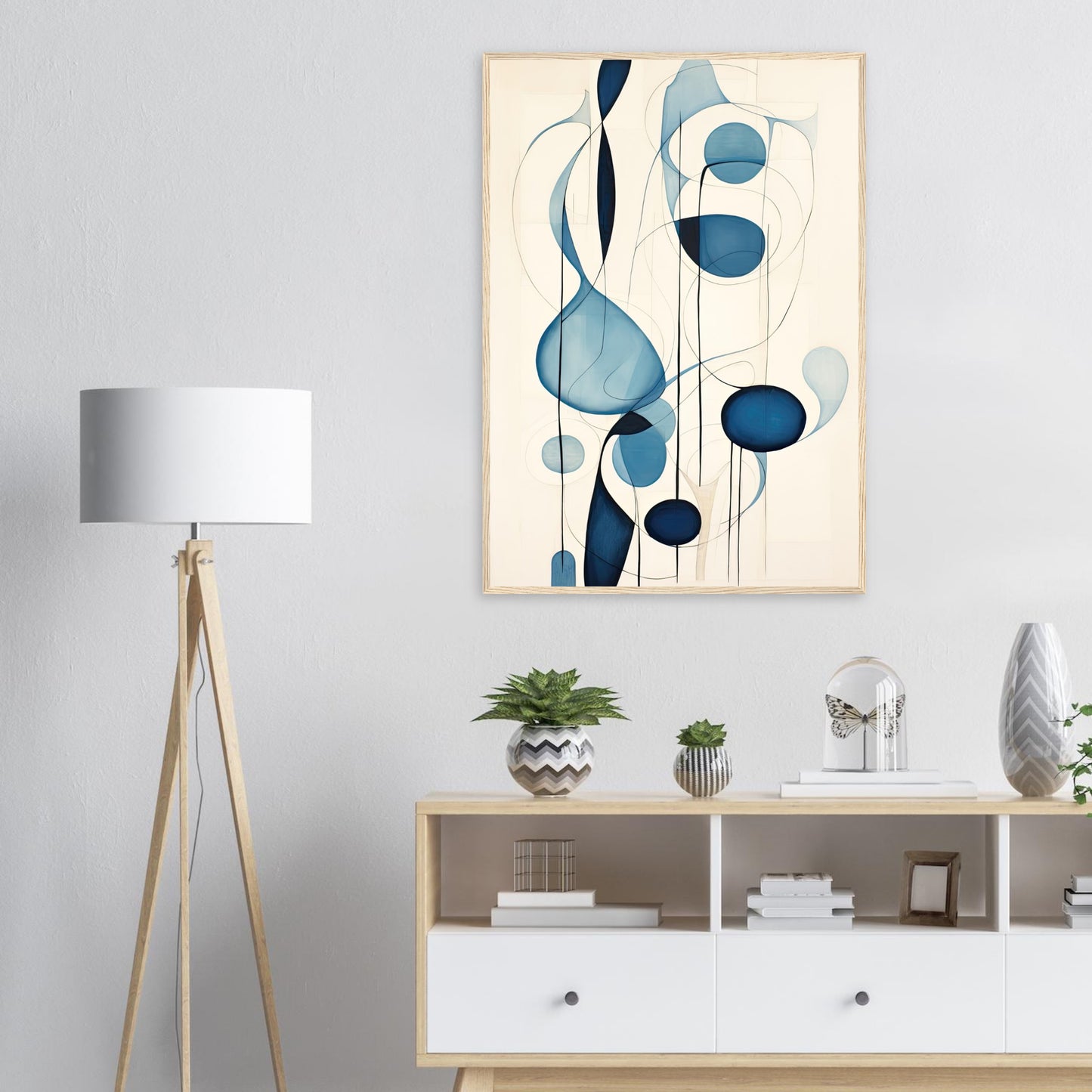 Blue Tear, Poster mit Holzrahmen - Stiers Beste