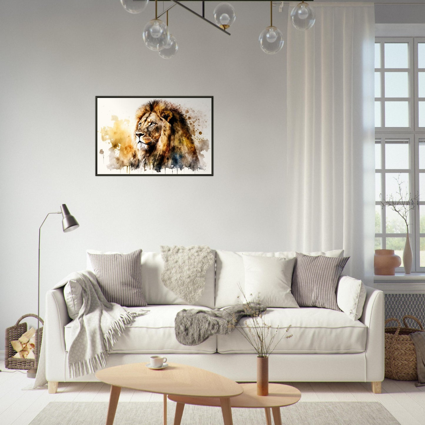 Blick in die Savane, Poster mit Alurahmen - Stiersbeste